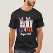 Llama Squad Funny Cute Llama Matching T-shirt (Voorkant)