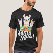Llama Squad Funny Cute Llama Matching T-shirt (Voorkant)