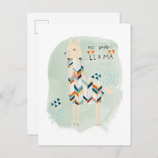 Llama Squad - Geen prob-lama Briefkaart (Voorkant / Achterkant)