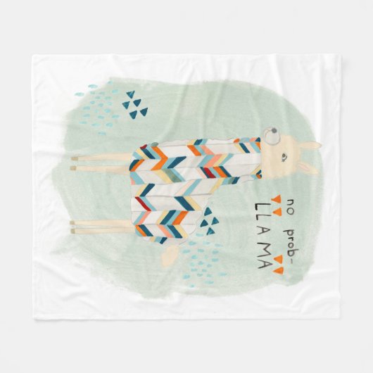 Llama Squad - Geen prob-lama Fleece Deken (Voorkant (Horizontaal))
