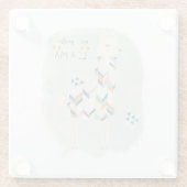 Llama Squad - Geen prob-lama Glazen Onderzetter (Achterkant)