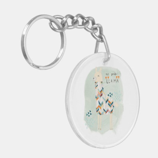 Llama Squad - Geen prob-lama Sleutelhanger (Voorkant Links)