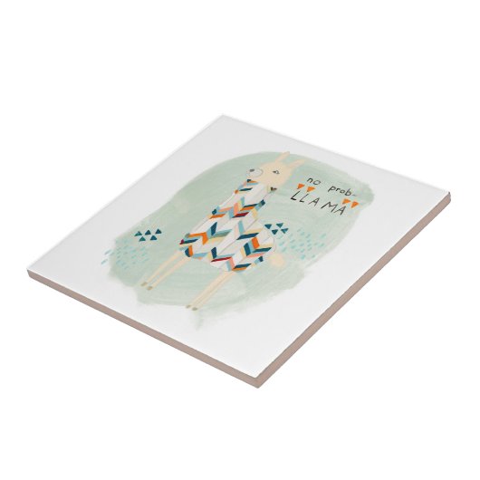 Llama Squad - Geen prob-lama Tegeltje (Zijkant)