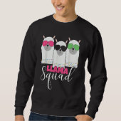 Llama Squad sunglasses Cute Alpaca Squad Llama Mam Trui (Voorkant)