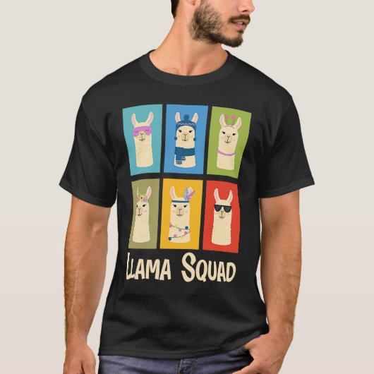 Llama Squad Team Llama Matching T-shirt (Voorkant)