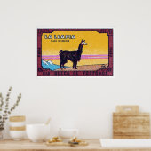Llama Staand Peru 1920-30 Matchbox Label Poster (Keuken)