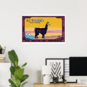 Llama Staand Peru 1920-30 Matchbox Label Poster (Thuiskantoor)