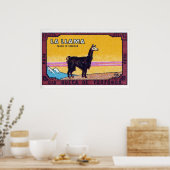 Llama Standing Peru 1920s-30s Matchbox Label Poster (Keuken)