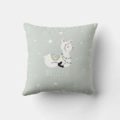 Llama Stars Blue Boy Nursery Kussen (Achterkant)