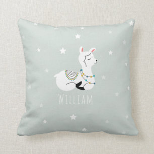Llama Stars Blue Boy Nursery Kussen