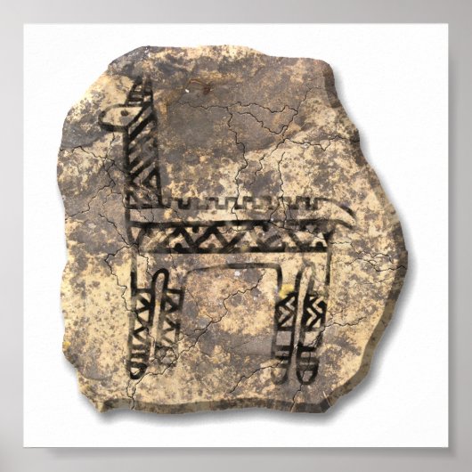 Llama-steen Poster (Voorkant)