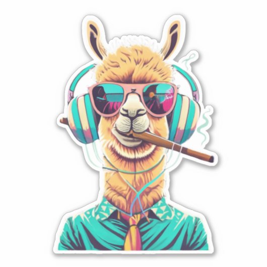 Llama Sticker, mooie Classic Stickers (Voorkant)