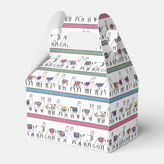 Llama Stripe Pattern Bedankdoosjes (Achterkant)