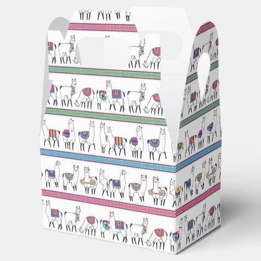 Llama Stripe Pattern Bedankdoosjes (Geopend)