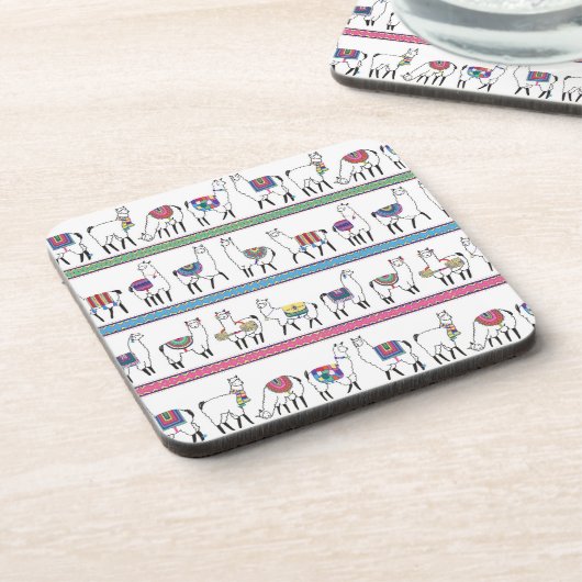 Llama Stripe Pattern Bier Onderzetter (Linkerzijde)