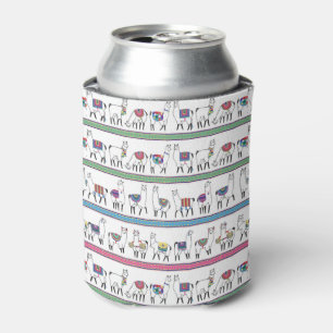 Llama Stripe Pattern Blikjeskoeler