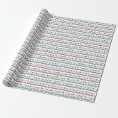 Llama Stripe Pattern Cadeaupapier (Uitgerold)