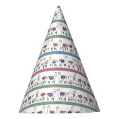 Llama Stripe Pattern Feesthoedjes (Voorkant)
