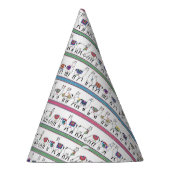 Llama Stripe Pattern Feesthoedjes (Rechts)