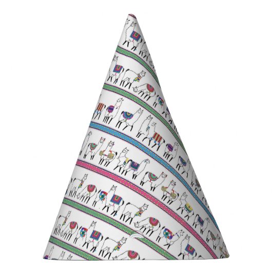 Llama Stripe Pattern Feesthoedjes (Rechts)