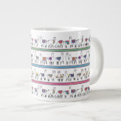 Llama Stripe Pattern Grote Koffiekop (Voorkant rechts)