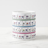 Llama Stripe Pattern Grote Koffiekop (Voorkant)