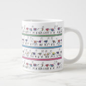 Llama Stripe Pattern Grote Koffiekop (Rechts)