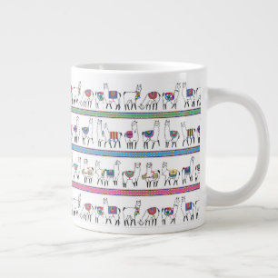 Llama Stripe Pattern Grote Koffiekop