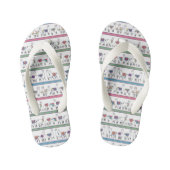 Llama Stripe Pattern Kinder Teenslippers (Voetbed)
