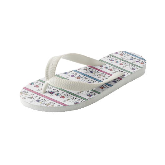 Llama Stripe Pattern Kinder Teenslippers (Schuin)