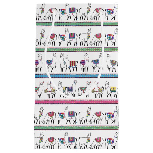 Llama Stripe Pattern Klein Cadeauzakje (Voorkant)