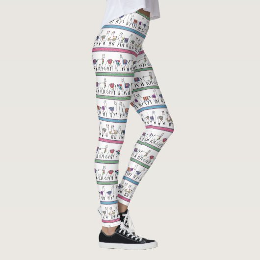 Llama Stripe Pattern Leggings (Rechts)