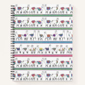 Llama Stripe Pattern Notitieboek (Voorkant)