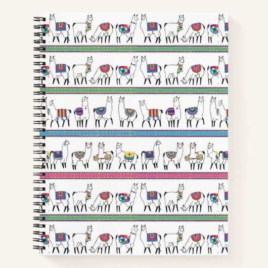 Llama Stripe Pattern Notitieboek (Voorkant)