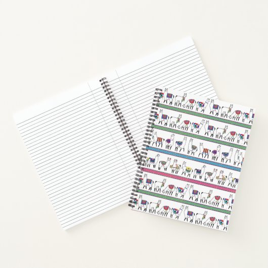 Llama Stripe Pattern Notitieboek (Binnen)