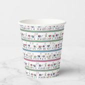 Llama Stripe Pattern Papieren Bekers (Voorkant)
