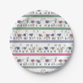 Llama Stripe Pattern Papieren Bordje (Voorkant)