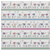 Llama Stripe Pattern Stof (Close Up)