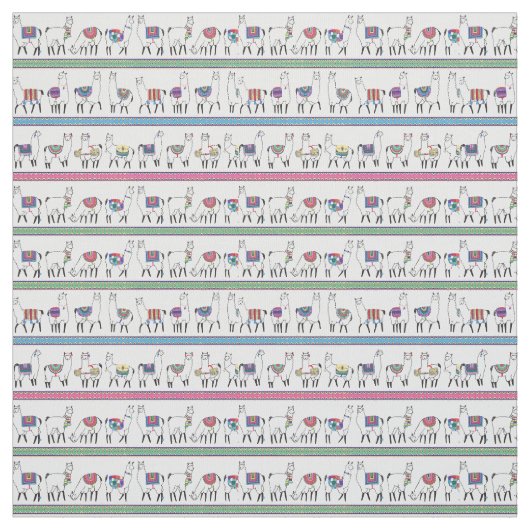 Llama Stripe Pattern Stof (Swatch)