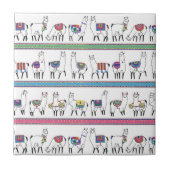 Llama Stripe Pattern Tegeltje (Voorkant)