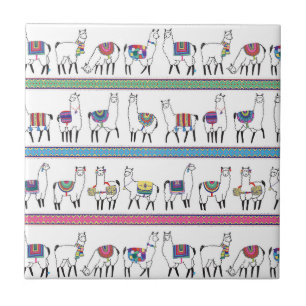 Llama Stripe Pattern Tegeltje