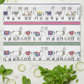 Llama Stripe Pattern Theedoek (Gevouwen)