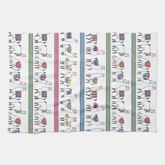 Llama Stripe Pattern Theedoek (Horizontaal)