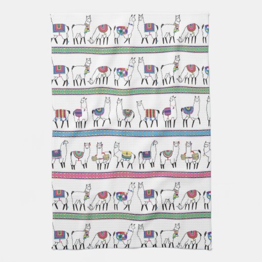 Llama Stripe Pattern Theedoek (Verticaal)
