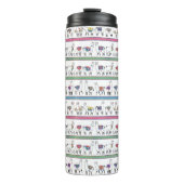 Llama Stripe Pattern Thermosbeker (Voorkant)