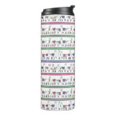 Llama Stripe Pattern Thermosbeker (Gedraaid links)