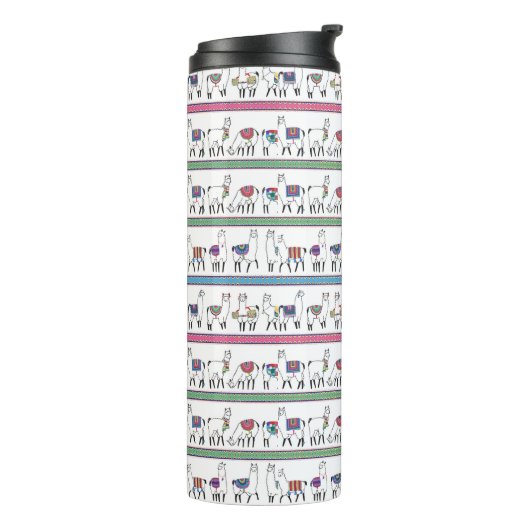 Llama Stripe Pattern Thermosbeker (Gedraaid links)
