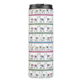Llama Stripe Pattern Thermosbeker (Achterkant)