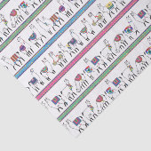 Llama Stripe Pattern Tissuepapier (Detail)