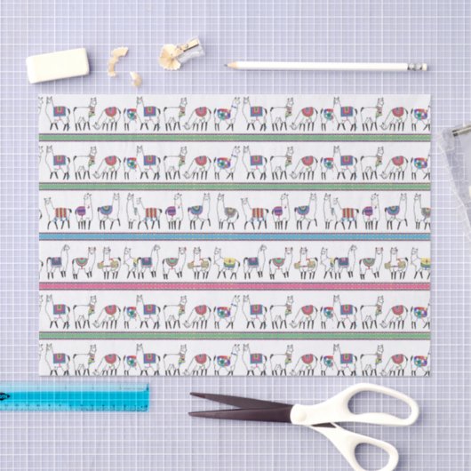 Llama Stripe Pattern Tissuepapier (Craft)